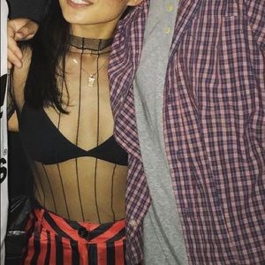 Mesh striped top as seen on SoSuperSam